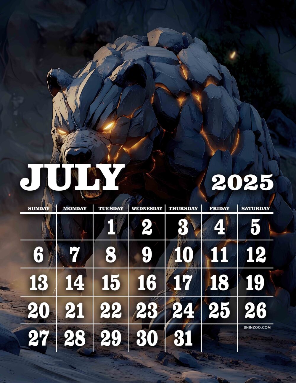 Fantasy Stone Bear