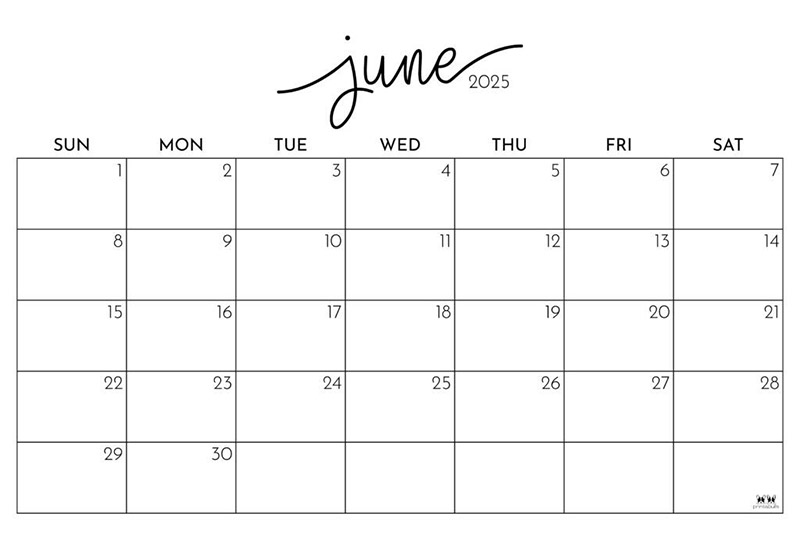 2025 june calendar printable 03