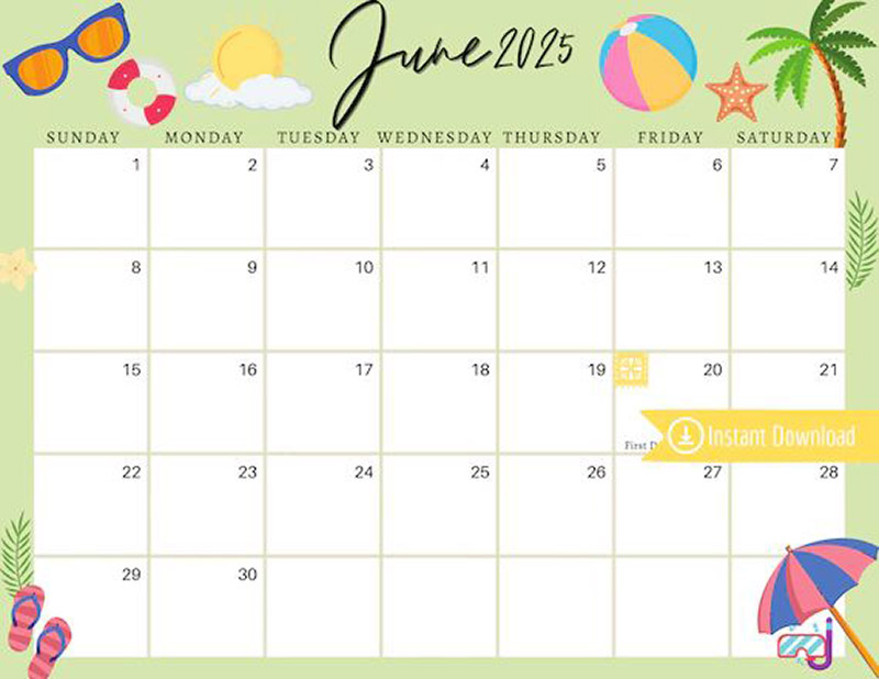 2025 june calendar printable 11