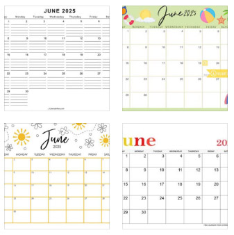2025 June Calendar Printable
