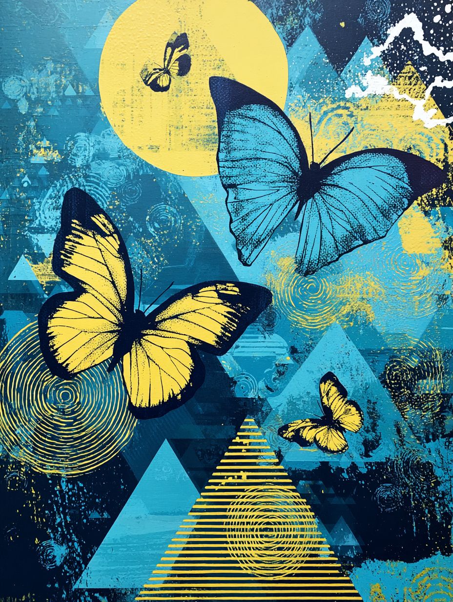 Butterfly geometric art