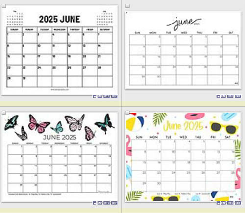 June Calendar Printable 2025