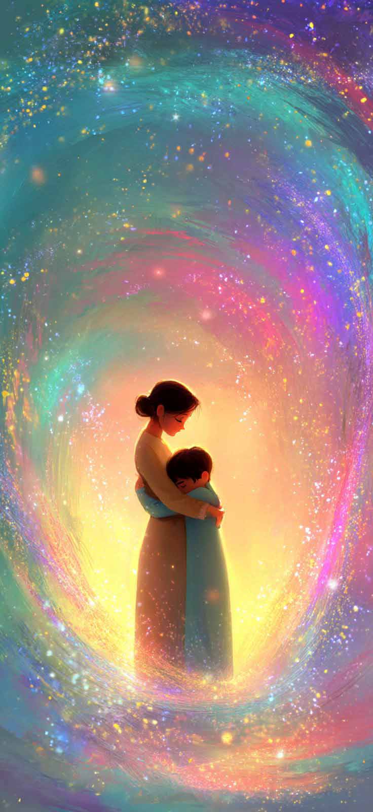 Mother and Child Tender Moment Loving Hug Family Love
