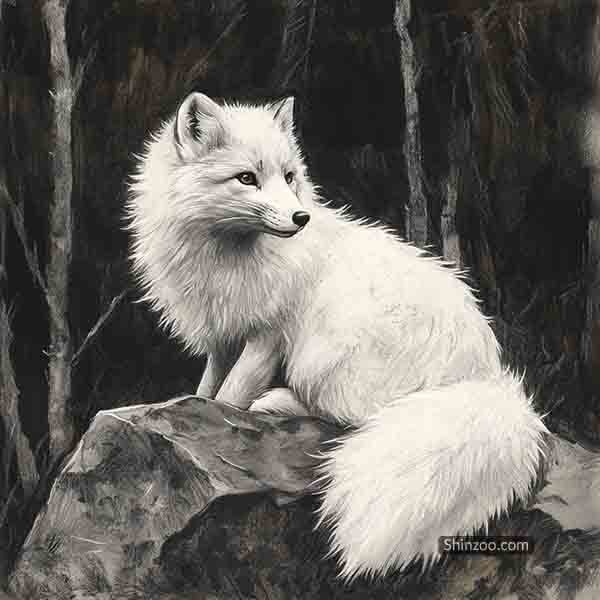 Artic Fox drawing 01