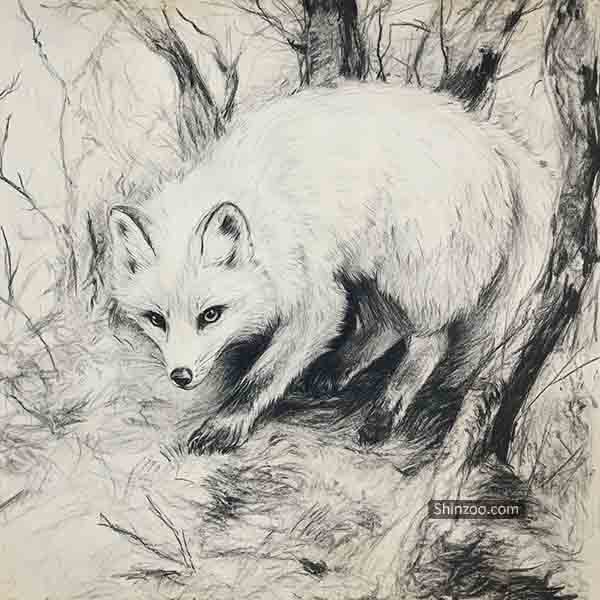 Artic Fox drawing 03