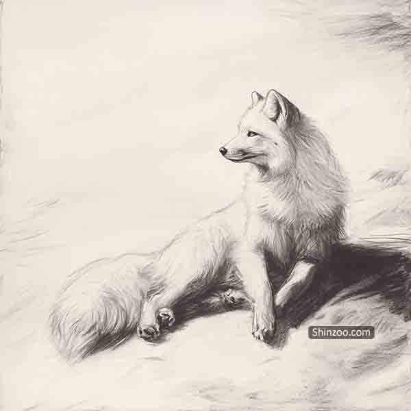 Artic Fox drawing 06