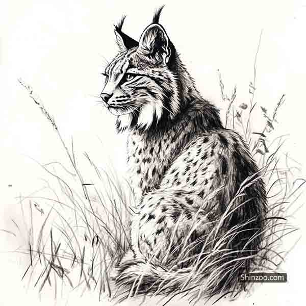Realistic Bobcat Drawing Ideas, How to Draw Bobcat Image Illustration Picture Art
