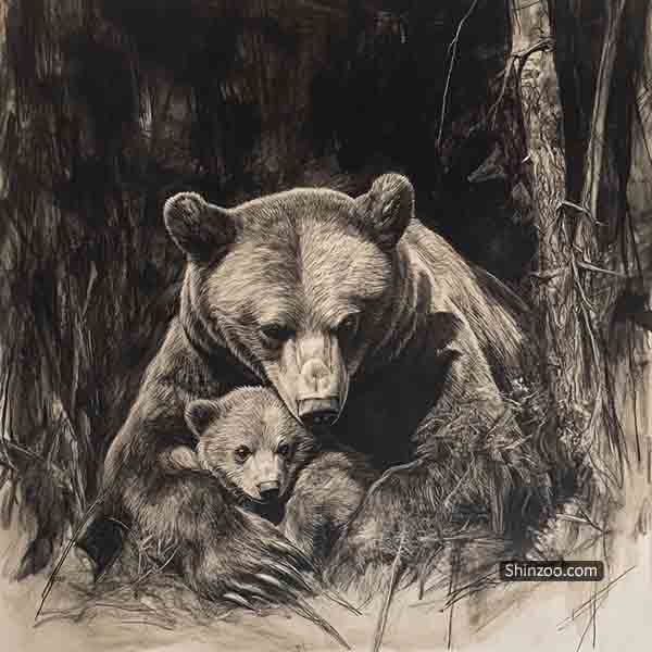 brown bear drawing 04