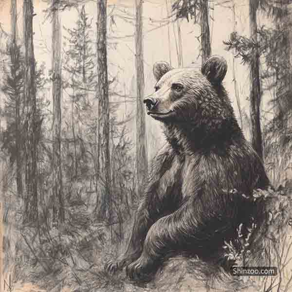 brown bear drawing 07