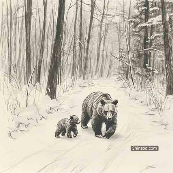brown bear drawing 09