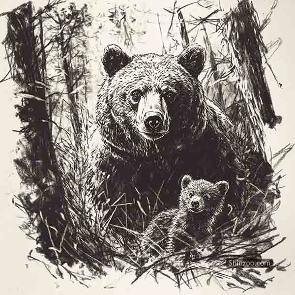 brown bear drawing 11