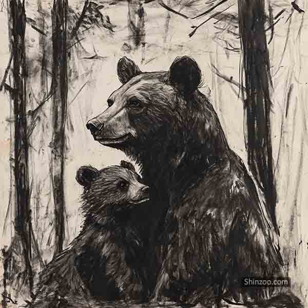 brown bear drawing 12