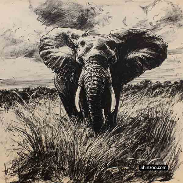 elephant drawing 03