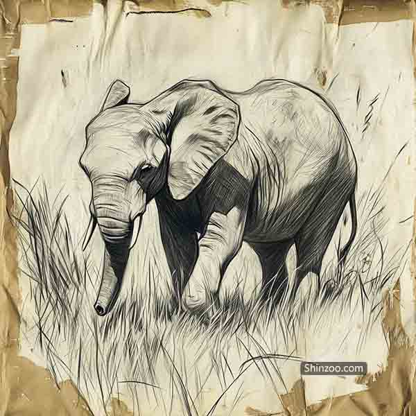 elephant drawing 04