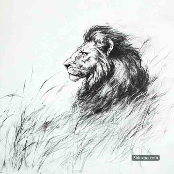 Lion Drawing 02