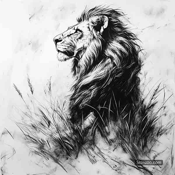 Lion Drawing 05