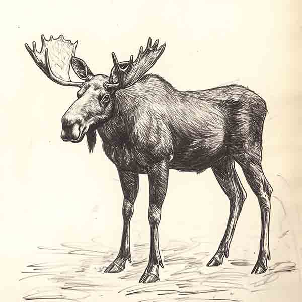Moose Drawing 02