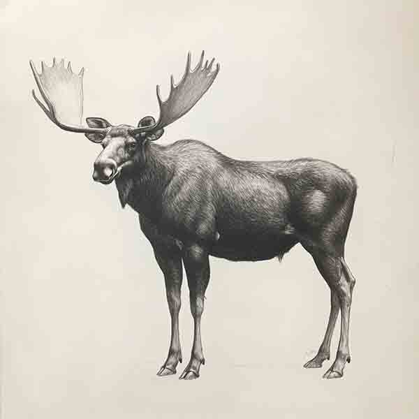 Moose Drawing 03