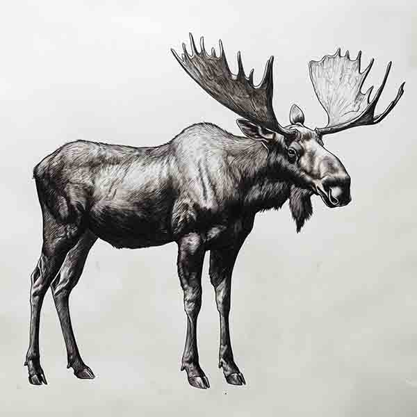 Moose Drawing 04