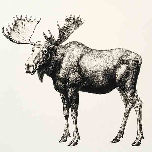 Moose Drawing 05