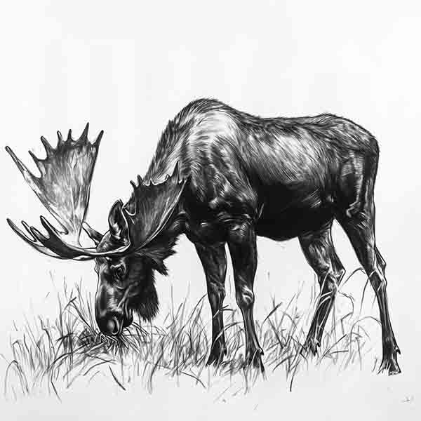 Moose Drawing 06