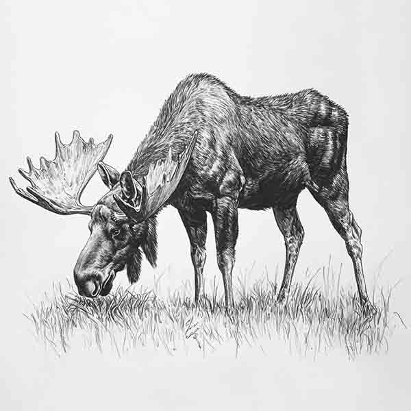Moose Drawing 08