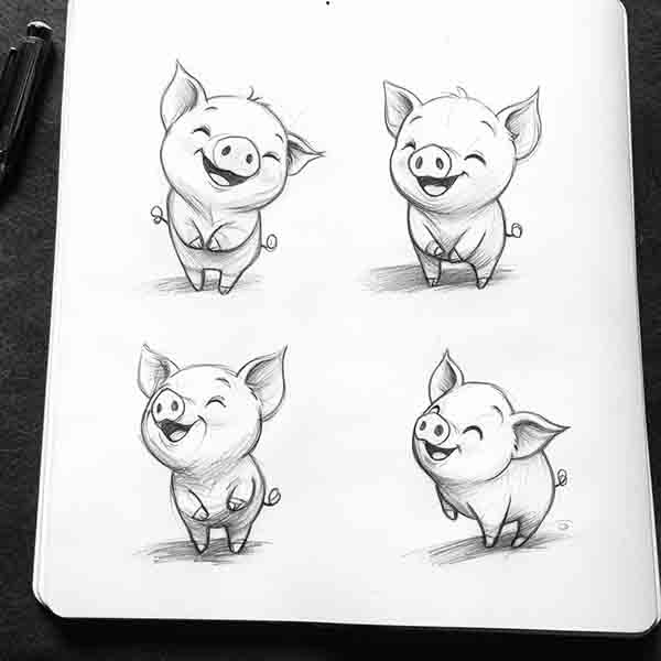 Pig Drawing 04