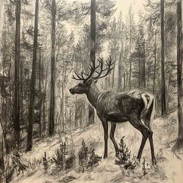 Reindeer Drawing 04