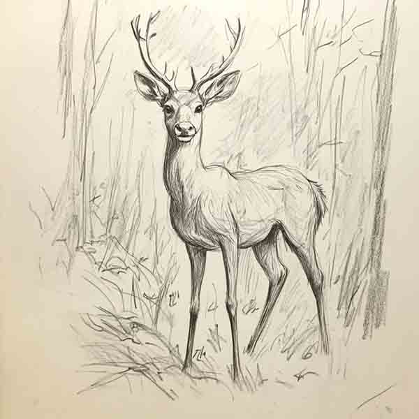 Reindeer Drawing 05