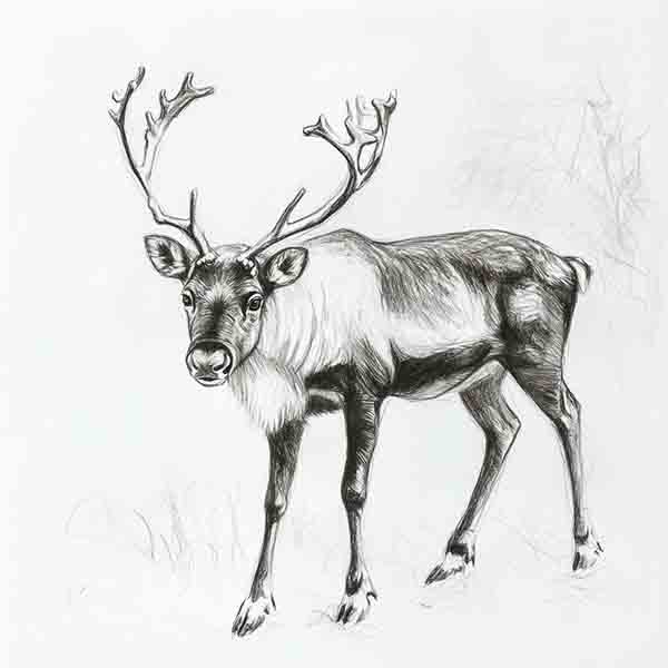 Reindeer Drawing 06