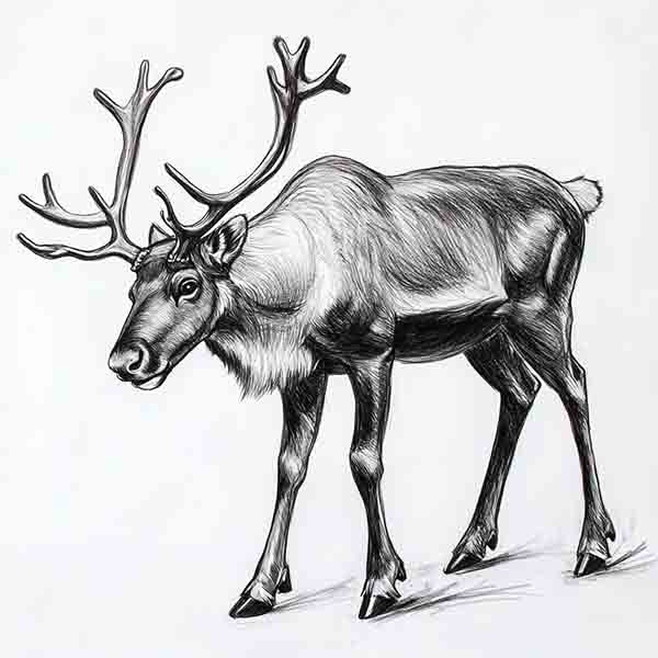 Reindeer Drawing 07