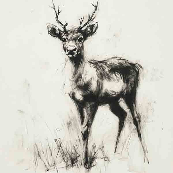 Reindeer Drawing 08