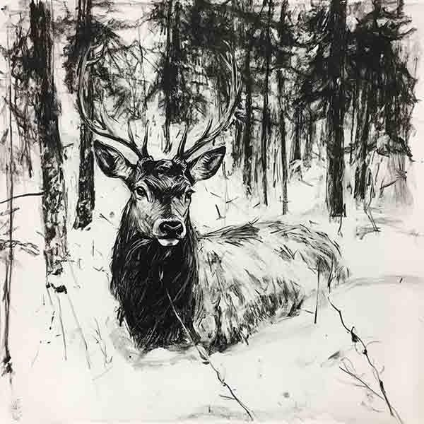 Stag Drawing 05