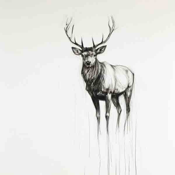Stag Drawing 06