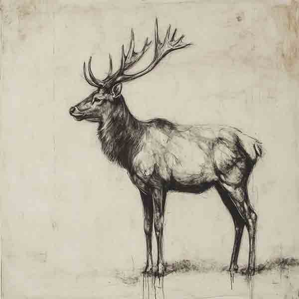 Stag Drawing 07