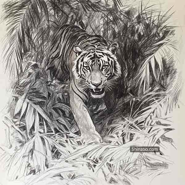 Tiger drawing 04