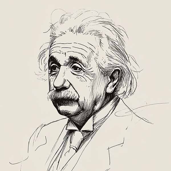 Drawing of Albert Einstein 01