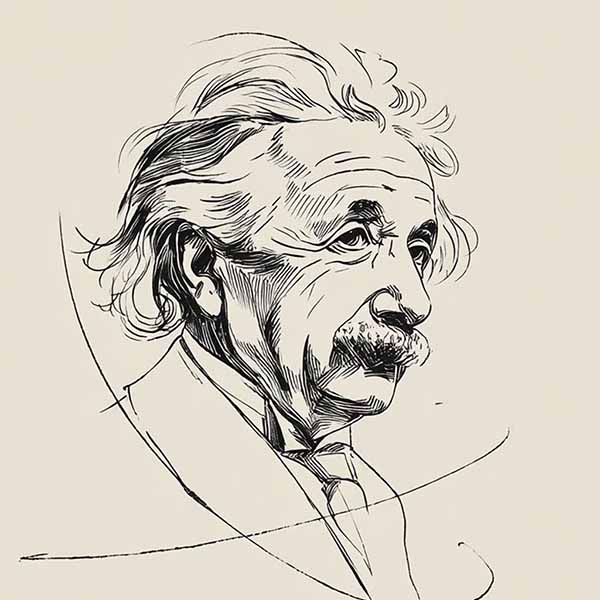 Drawing of Albert Einstein 02