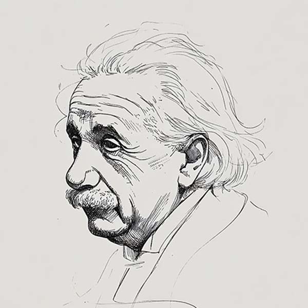 Drawing of Albert Einstein 03