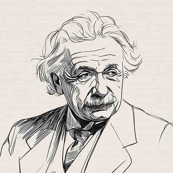 Drawing of Albert Einstein 04