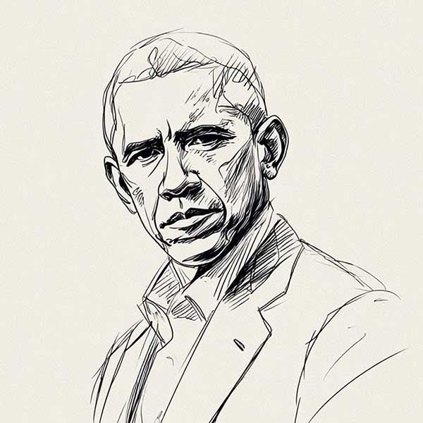 Drawing of Barack Obama 01