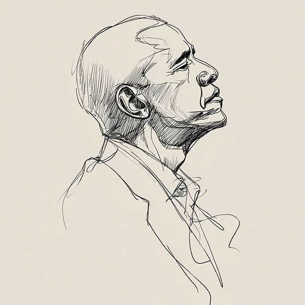 Drawing of Barack Obama 03