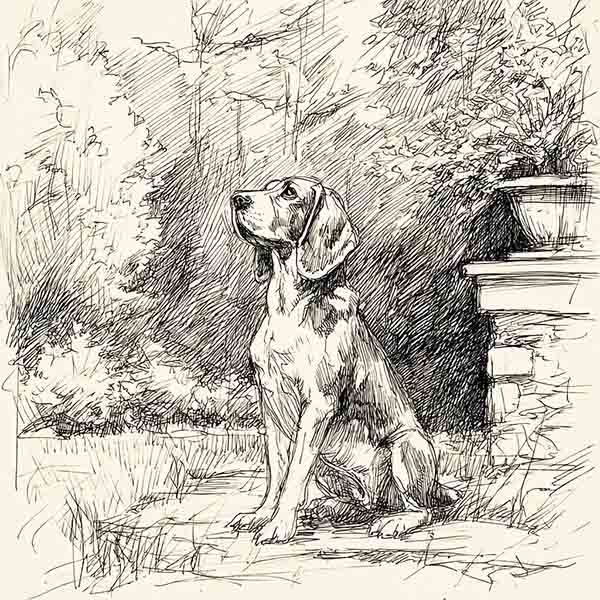 beagle drawing realistic 04