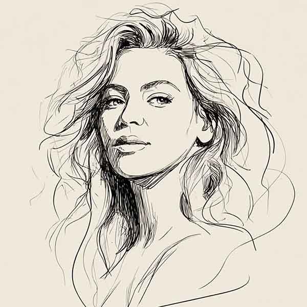 Drawing of Beyonce 02