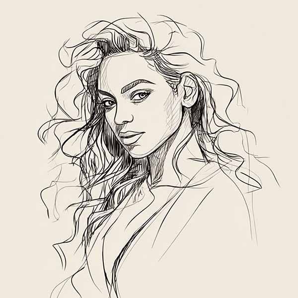 Drawing of Beyonce 04