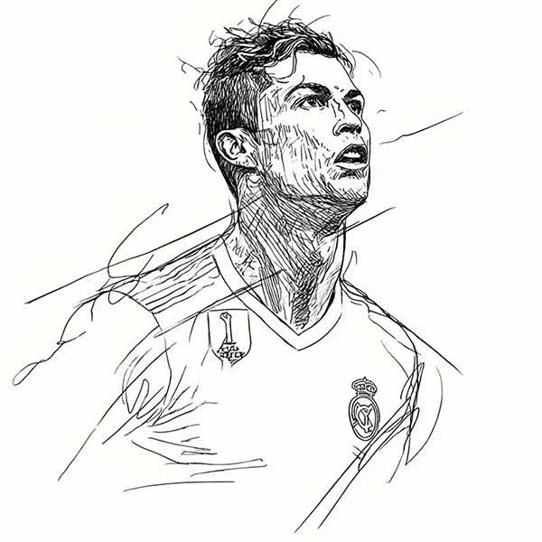 Drawing of Cristiano Ronaldo 01