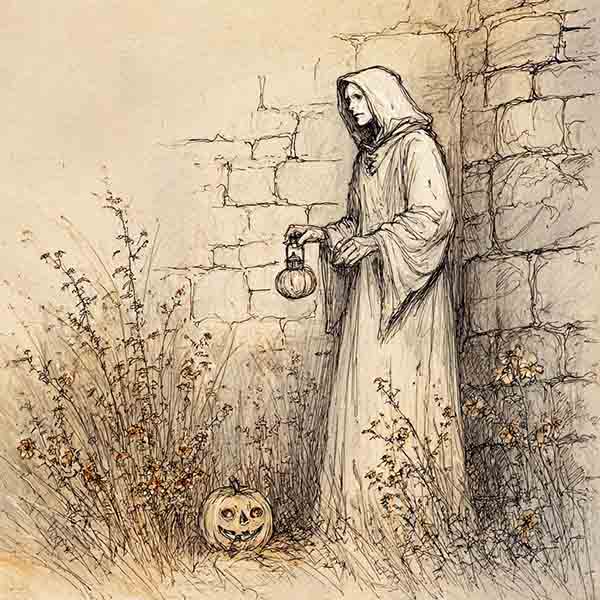 How to draw a Halloween ghost 03