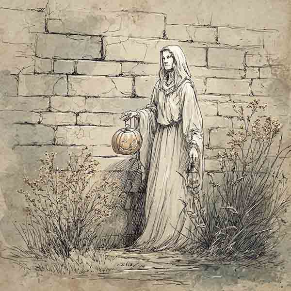 How to draw a Halloween ghost 04