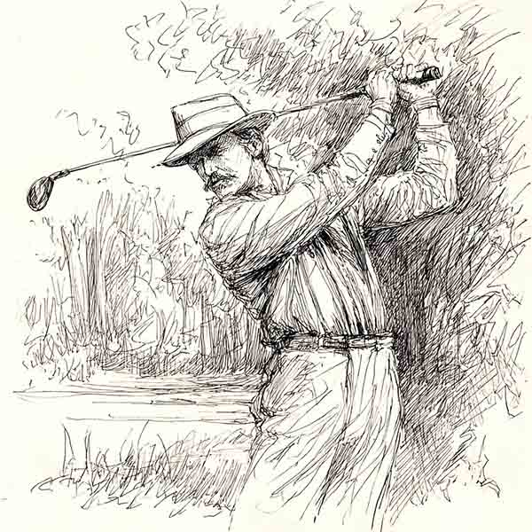 How to draw a golfer 01