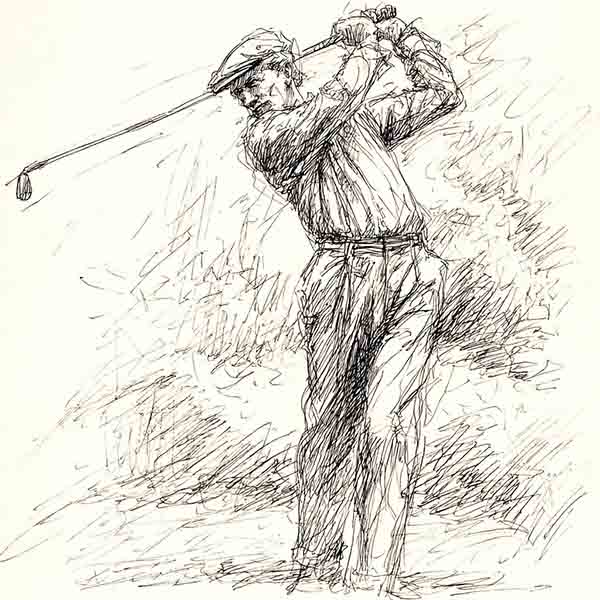 How to draw a golfer 03
